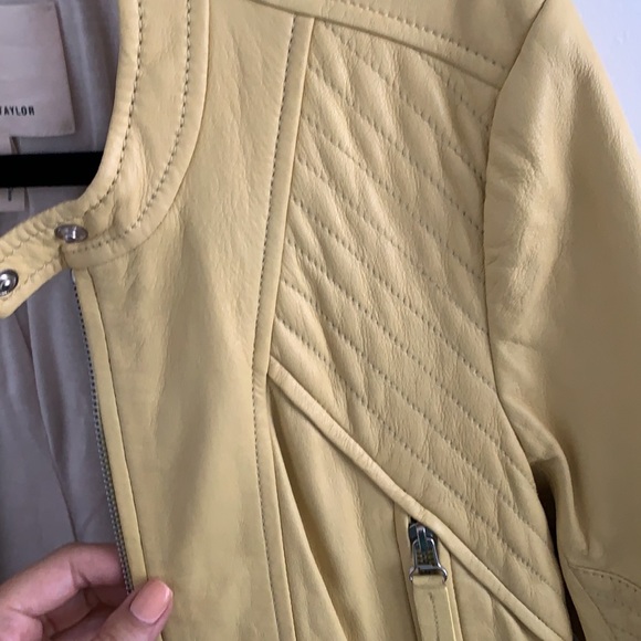Rebecca Taylor Yellow Leather Jacket - Picture 10 of 10